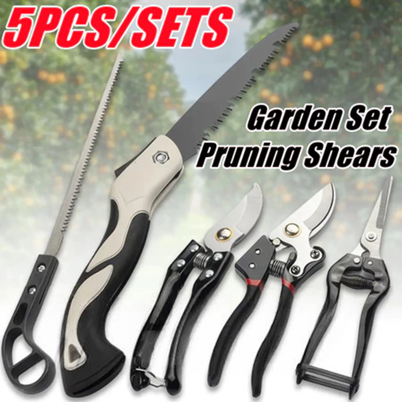 Gardening Tools Essential - All-in-One Garden Shear Toolkit; 5 Essential