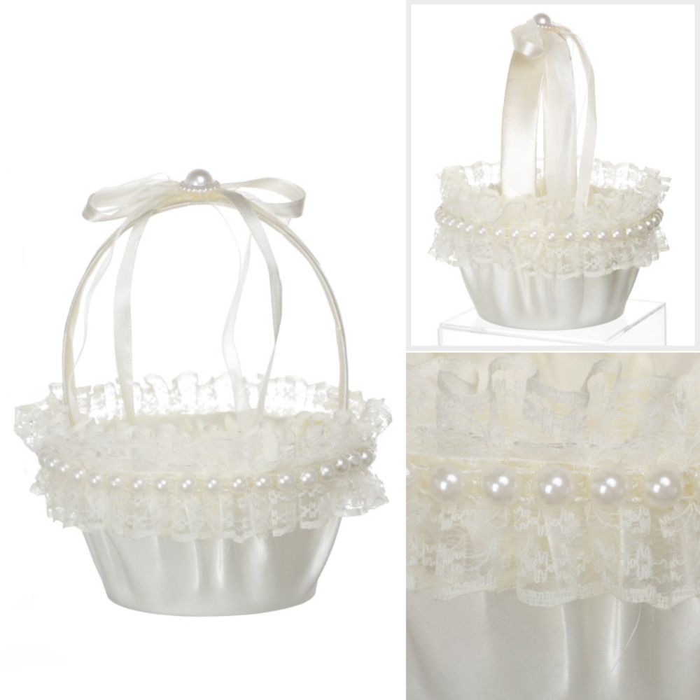 Sweet Lace Wedding Flower Bask - Gardening Tools Girls ulasan dan harga