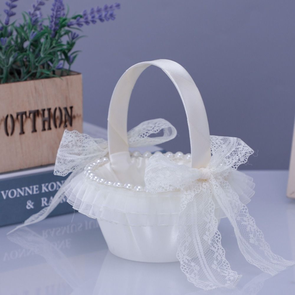 Sweet Lace Wedding Flower Bask - Gardening Tools Girls ulasan dan harga