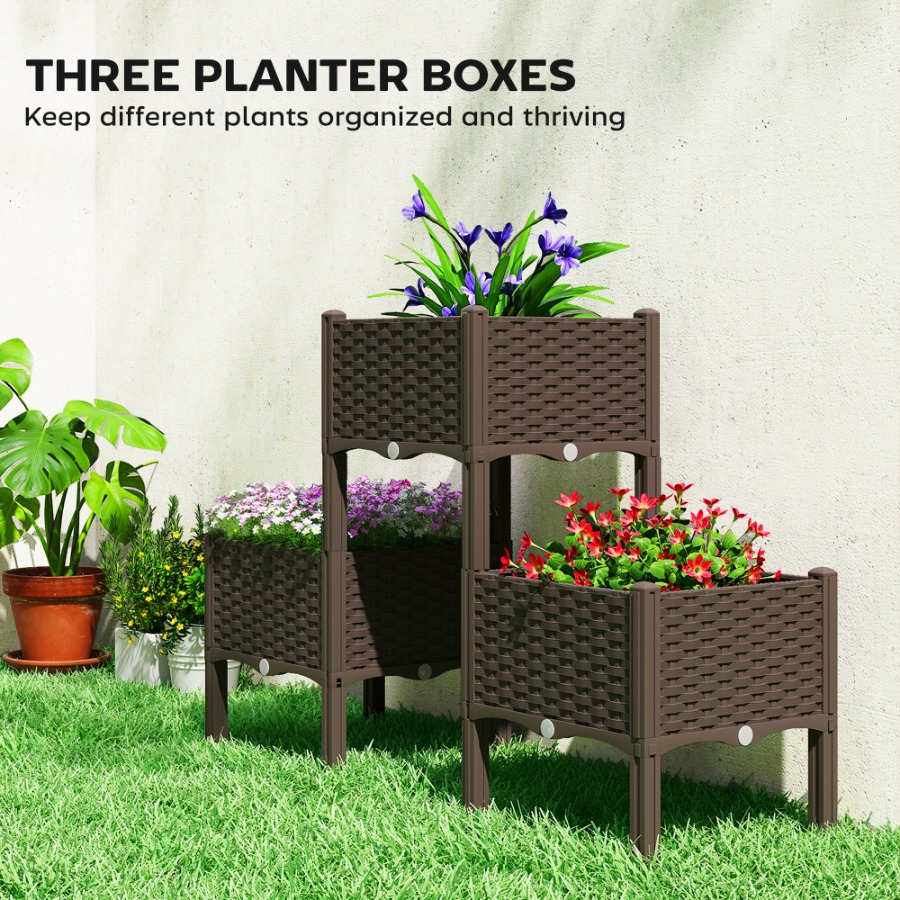 Plastic Raised Garden Bed with - Self-Watering Planter ulasan dan harga