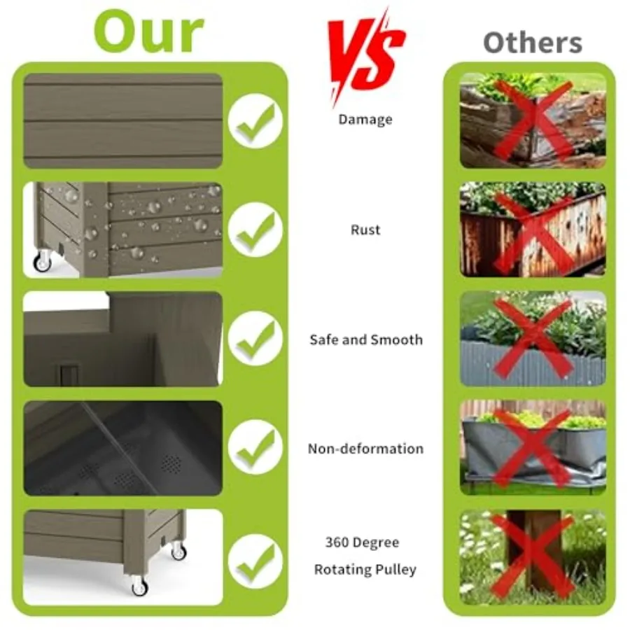 Raised Garden Bed with Legs, 3 - Self-Watering Planter ulasan dan harga