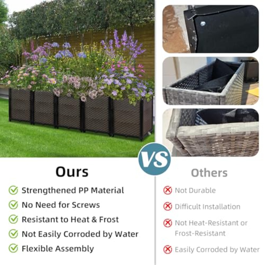 Outdoor self-watering raised p - Self-Watering Planter ulasan dan harga