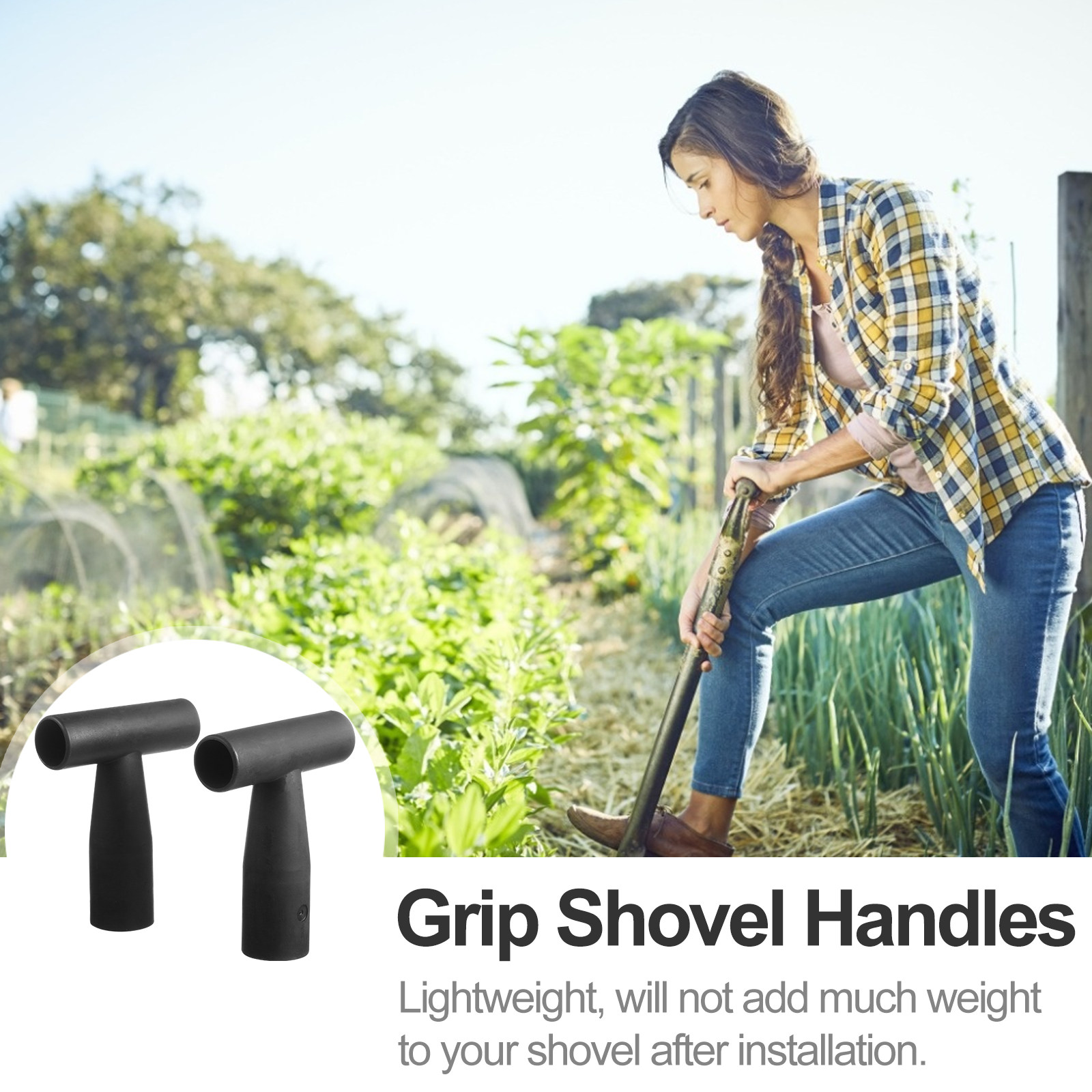 2Pcs T-Style Plastic Shovel Ha - Spade Digging Fork ulasan dan harga