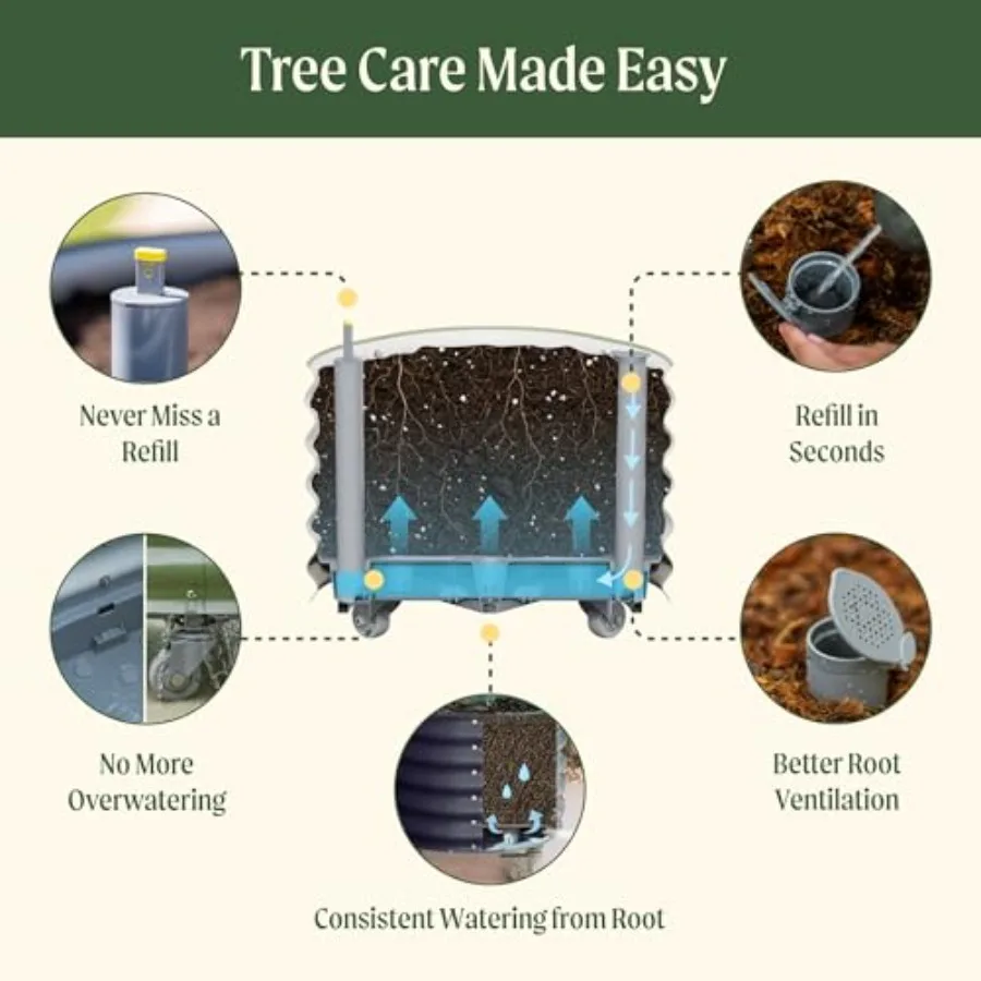 Rolling Citrus Tree Planter Ge - Self-Watering Planter ulasan dan harga