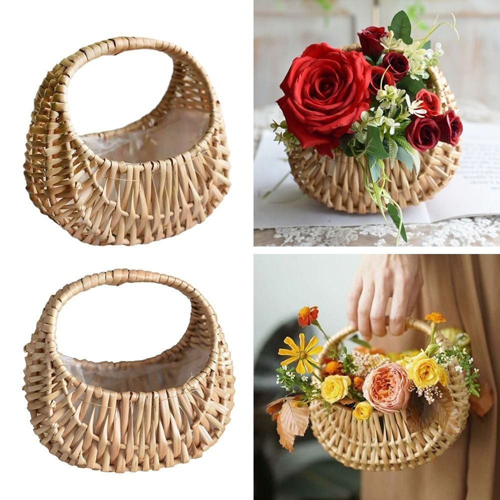 Willow Rattan Flower Girl Bask - Gardening Tools Girls ulasan dan harga