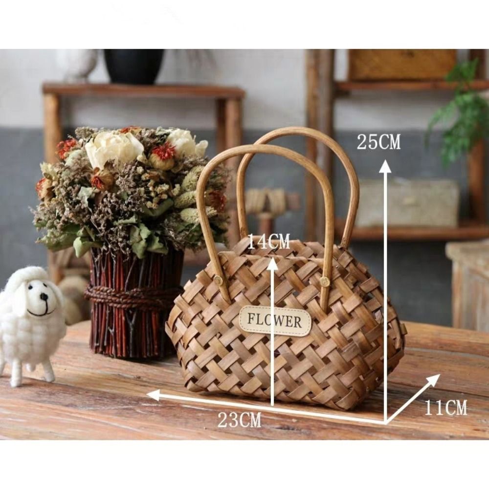 Willow Rattan Flower Girl Bask - Gardening Tools Girls ulasan dan harga
