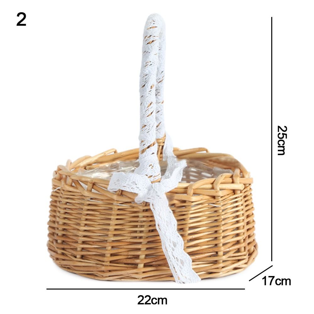 Willow Rattan Flower Girl Bask - Gardening Tools Girls ulasan dan harga