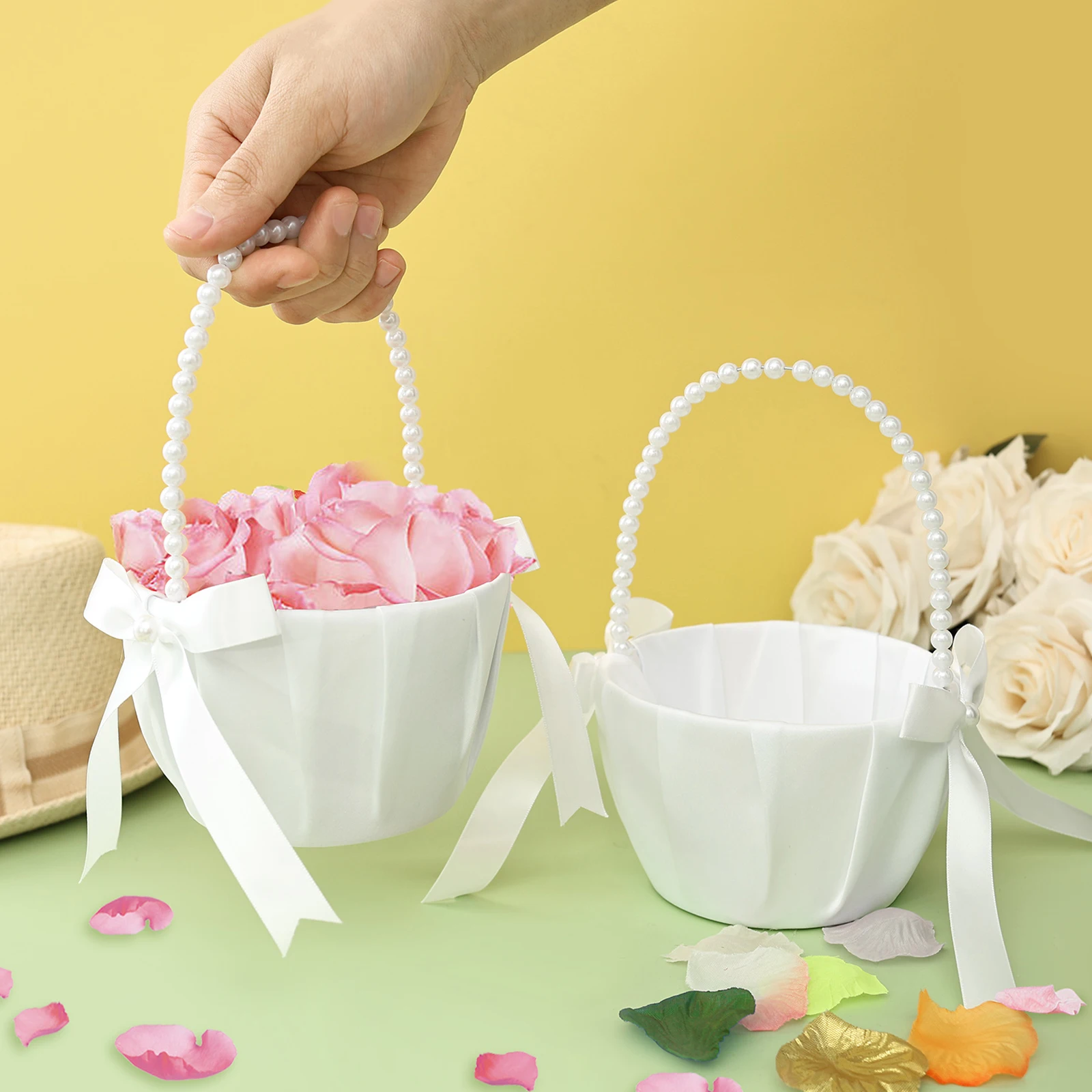 2Pcs Wedding Flower Girl Baske - Gardening Tools Girls ulasan dan harga