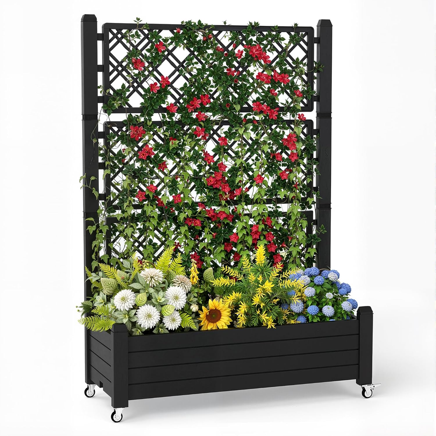 Raised Garden Bed with Trellis - Self-Watering Planter ulasan dan harga