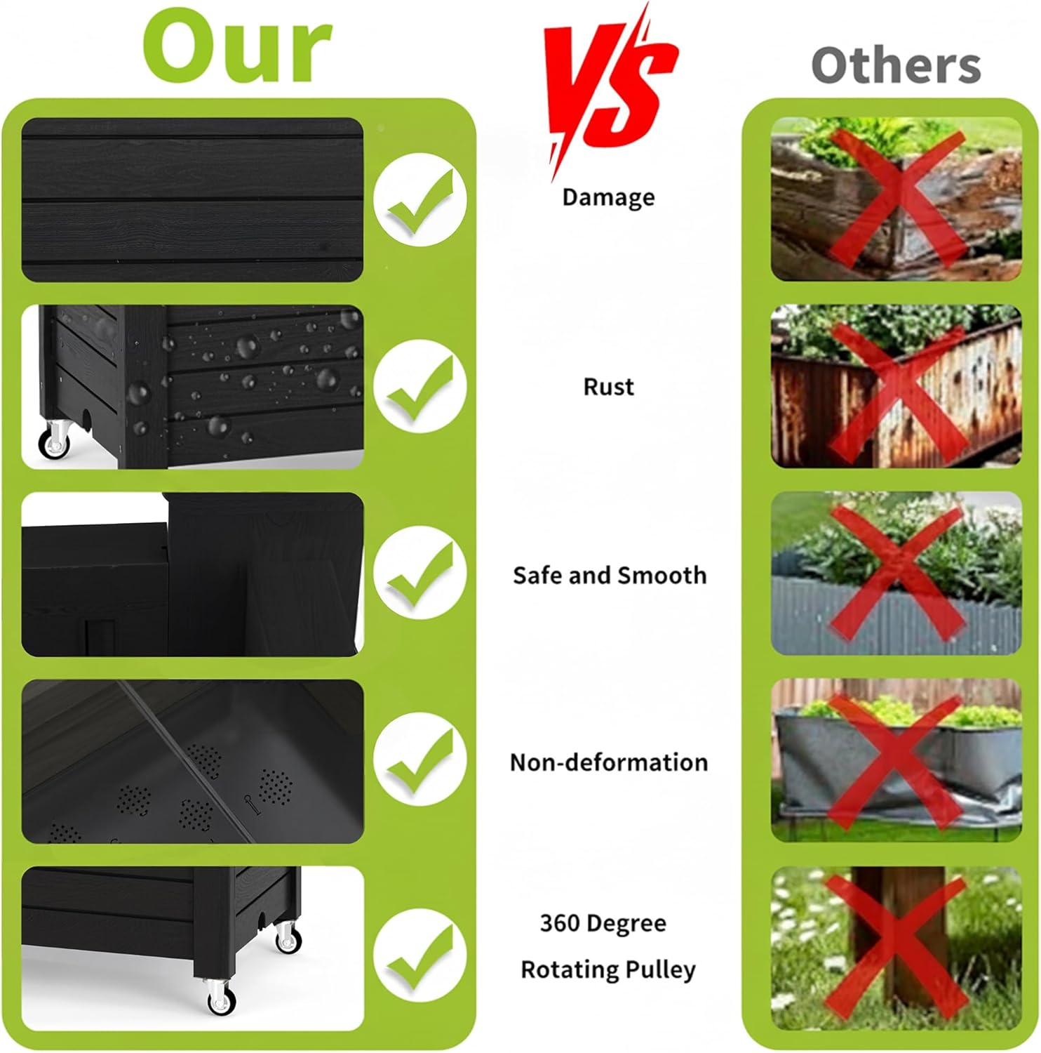 Raised Garden Bed with Trellis - Self-Watering Planter ulasan dan harga