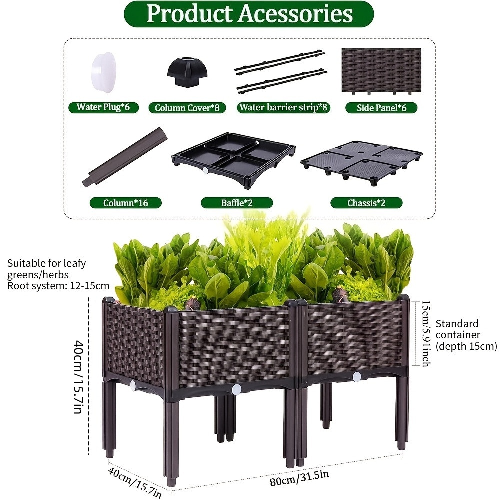 Garden Raised Bed, Elevated Fl - Self-Watering Planter ulasan dan harga