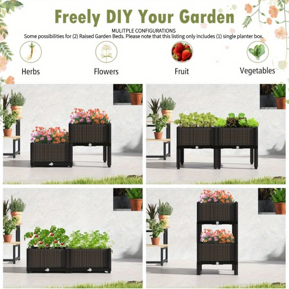 Garden Raised Bed, Elevated Fl - Self-Watering Planter ulasan dan harga