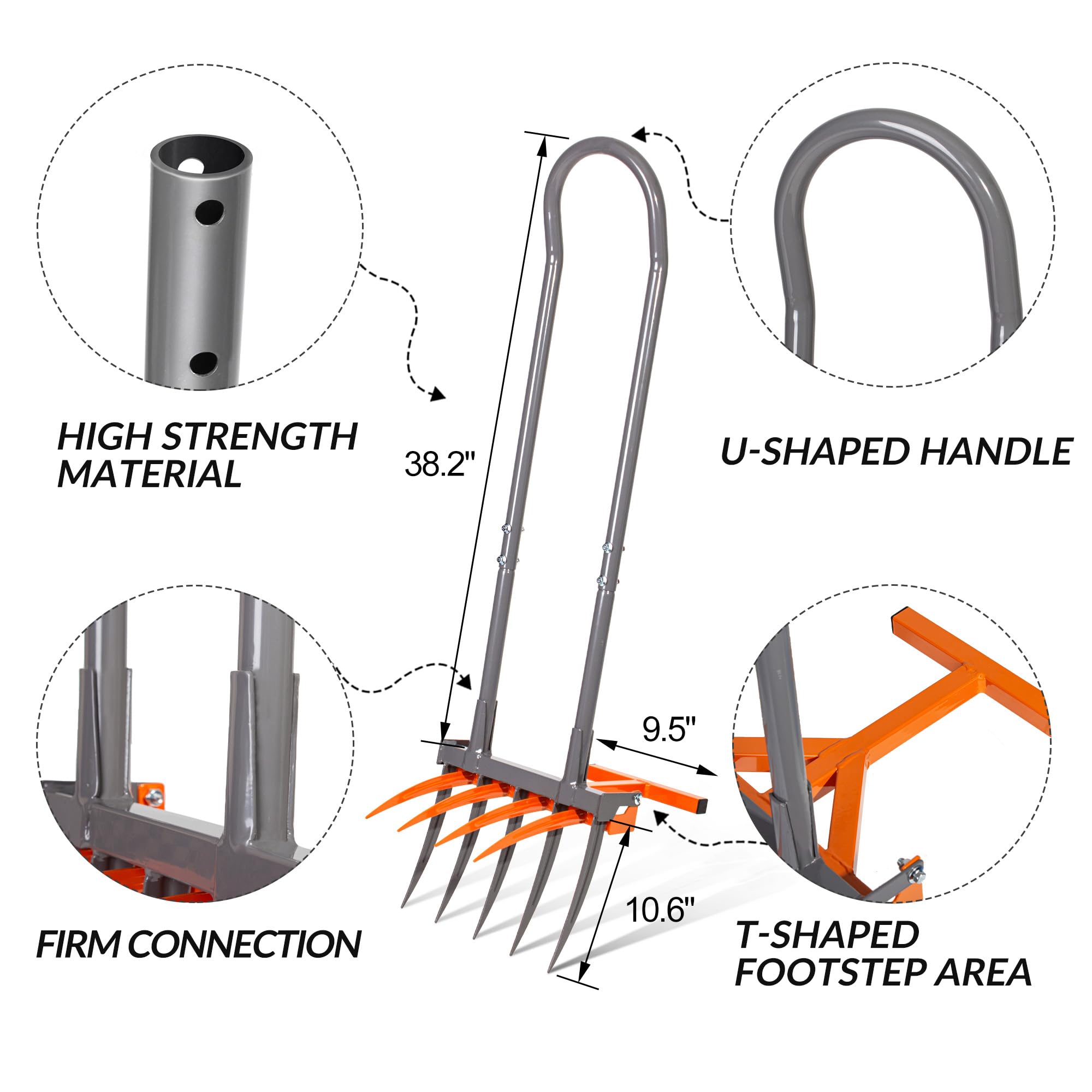 Broad Fork Heavy Duty 9-Tine H - Spade Digging Fork ulasan dan harga
